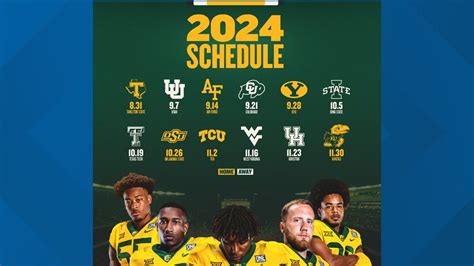 when does baylor play football|baylor football television schedule.